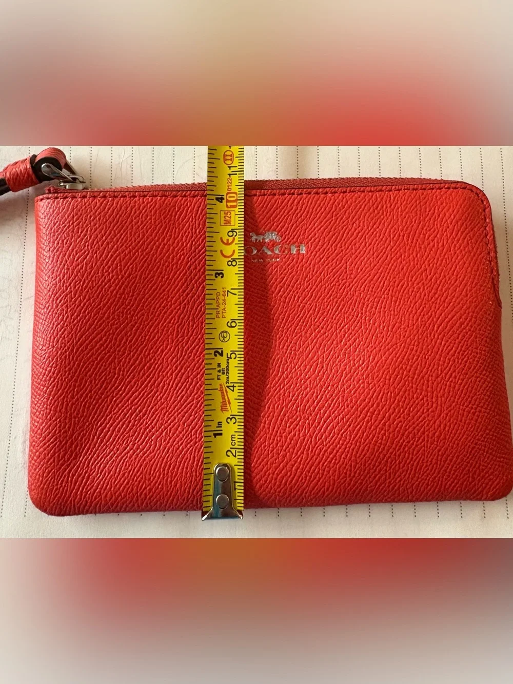 Coach Red Leather Wristlet